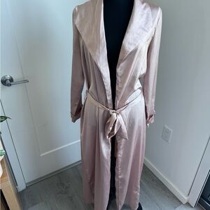 White Fox Pink Satin Coat